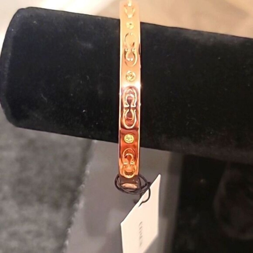 Coach Logo C Hinged Bangle Bracelet - Picture 3 of 7